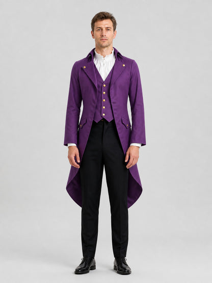 Longline Medieval-Style Tailcoat Jacket on-model view