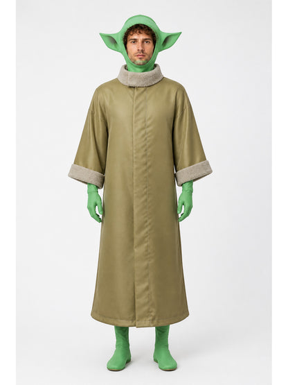 Grogu Costume with Cape, Ears, and Green Jumpsuit main product view