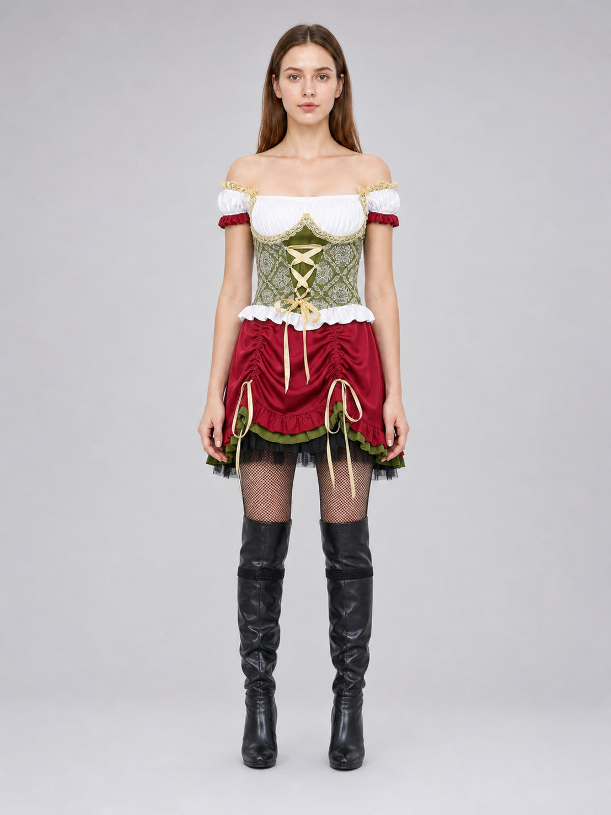 Bavarian-Style Oktoberfest Carnival Dress front view