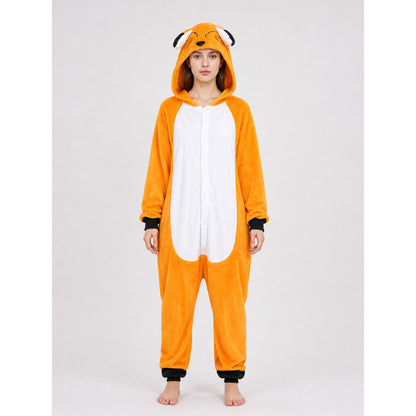 Fox Kigurumi Hooded Onesie for Sleep and Costume front view