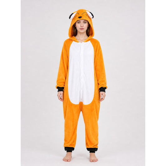 Fox Kigurumi Hooded Onesie for Sleep and Costume