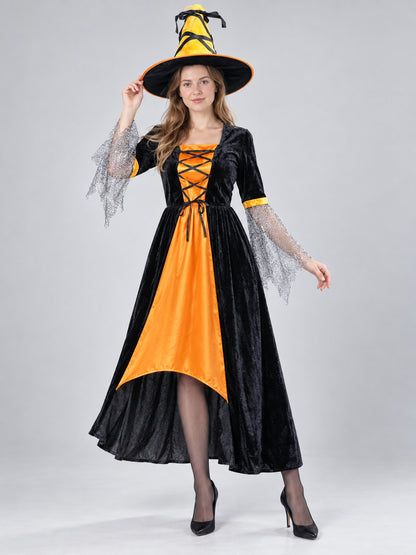 Carnival Costume: Black and Orange Dress and Hat