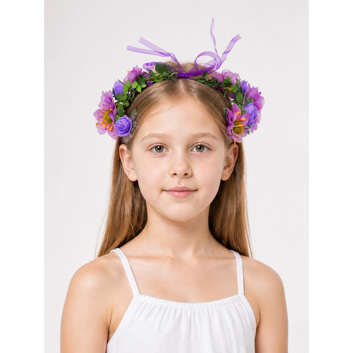 Halloween Carnival Headband with Flowers and Ribbon main product view