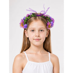 Halloween Carnival Headband with Flowers and Ribbon
