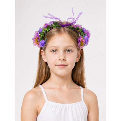 Halloween Carnival Headband with Flowers and Ribbon main product view