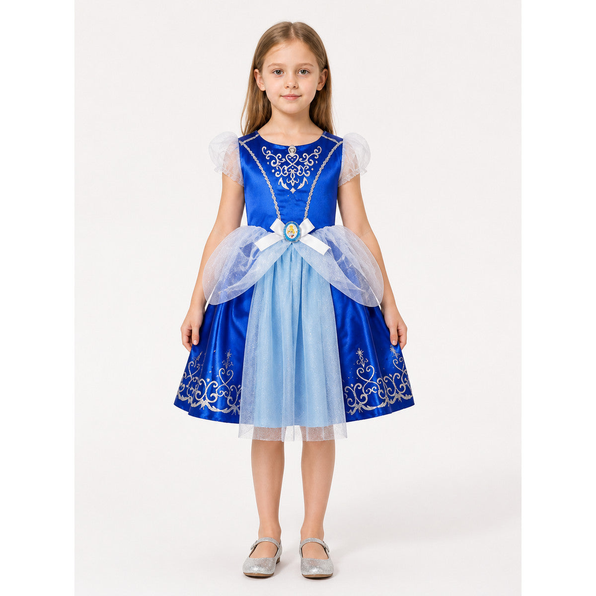 Blue Princess Costume with Silver Pattern main product view