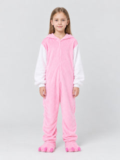 Kids' One-Piece Hooded Pajama Jumpsuit
