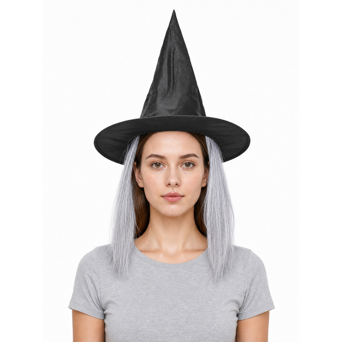 Witch Mask with Wig and Hat for Halloween