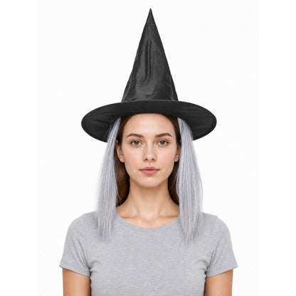 Witch Mask with Wig and Hat for Halloween