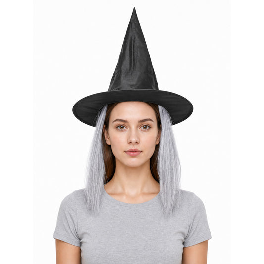 Witch Mask with Wig and Hat for Halloween