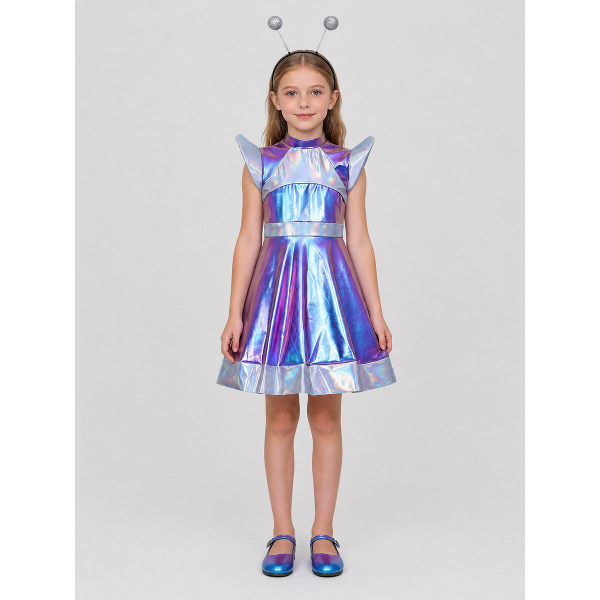 Carnival Cosplay Costume: Dress and Headband on-model view