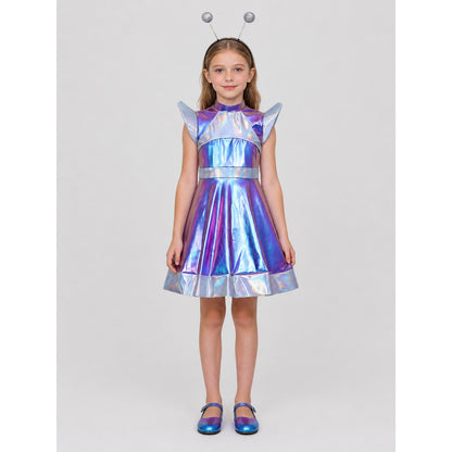 Carnival Cosplay Costume: Dress and Headband on-model view