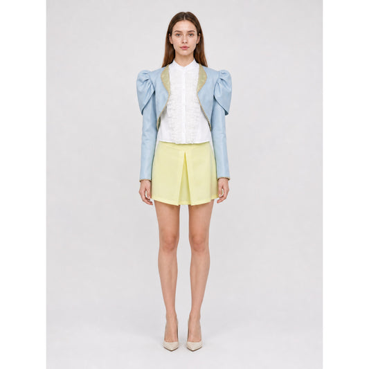 Poor Things Cosplay Costume: Blue Jacket and Jabot