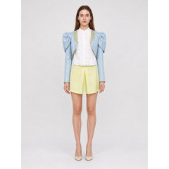 Costume Set with a Short Jacket and Puff Sleeves