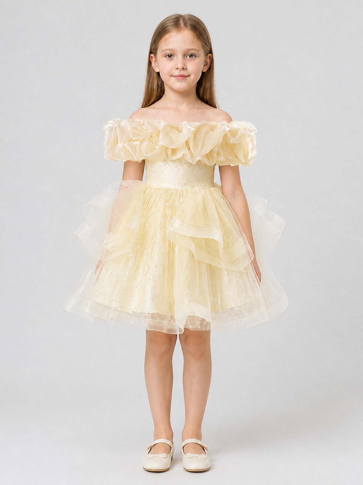 Festive Sequin Dress with a Full Skirt