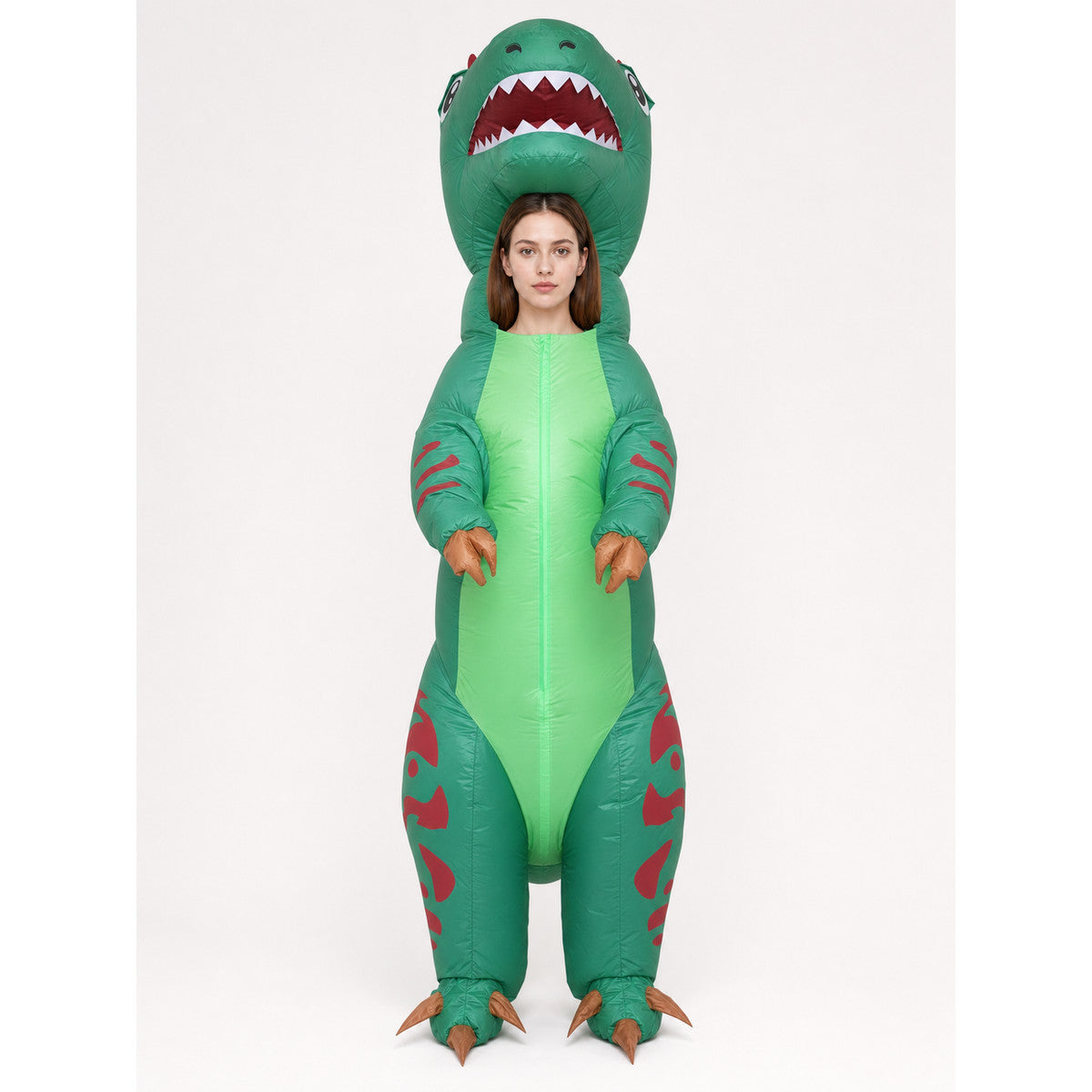 Inflatable Tyrannosaurus Dinosaur Costume for Parties on-model view