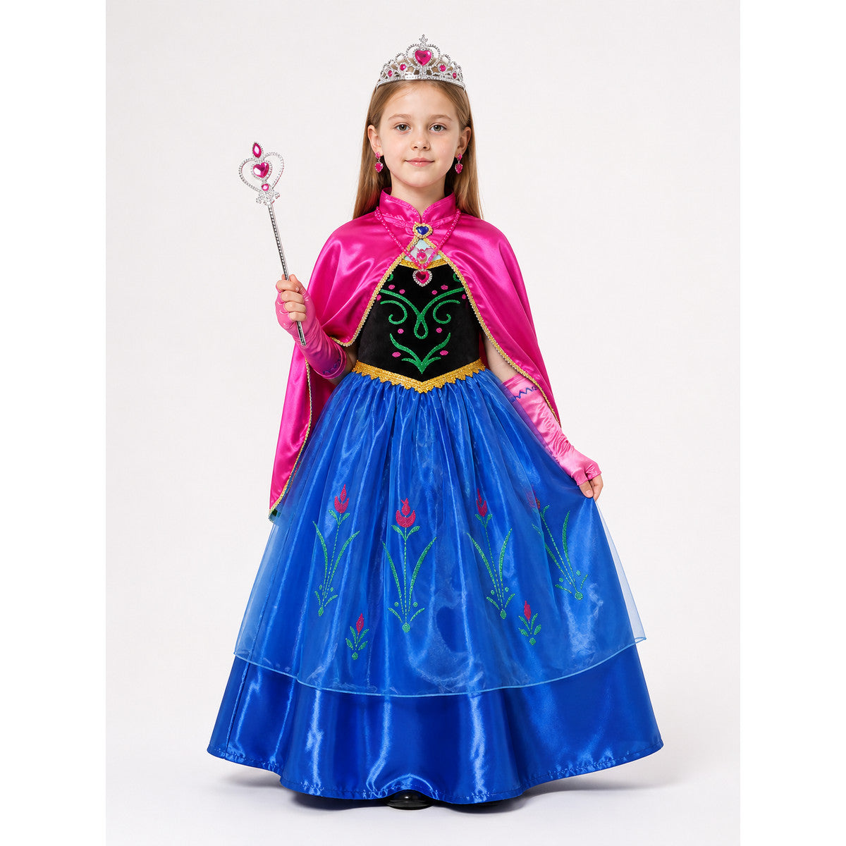 Princess Costume with Cape for Halloween