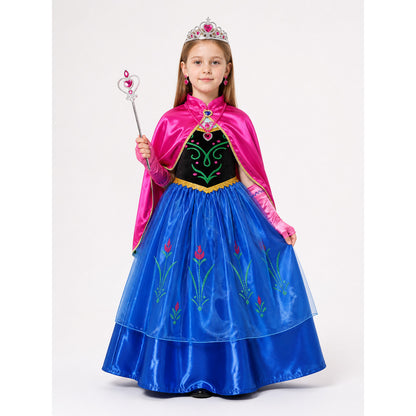 Princess Costume with Cape for Halloween