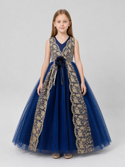 Puffy Tulle Princess Dress for Weddings and Stage Performances on-model view
