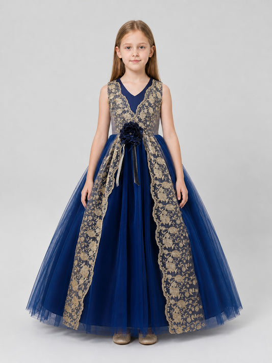 Puffy Tulle Princess Dress for Weddings and Stage Performances on-model view