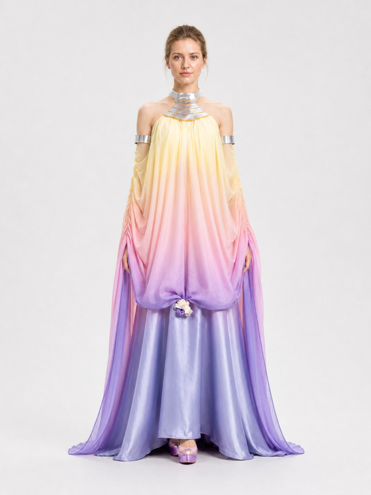 Amidala Cosplay Dress with Long Skirt and Sleeves