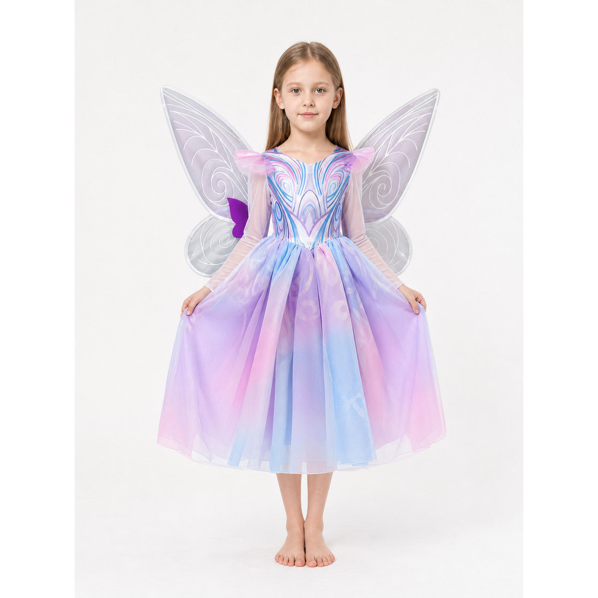 Princess Costume with Butterfly Wings main product view