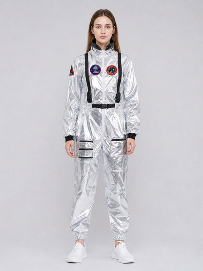 Silver Space Jumpsuit for Cosplay on-model view