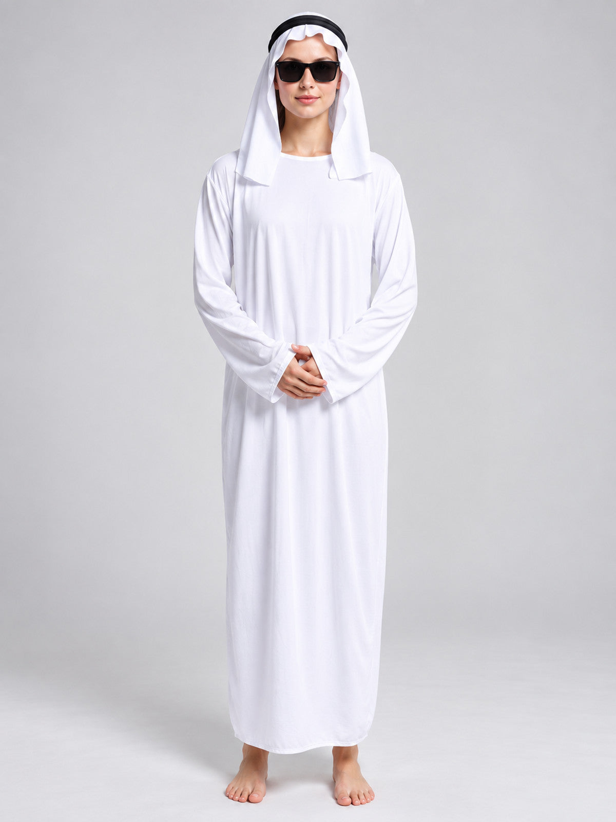 Eastern-Style Carnival Costume with Glasses on-model view