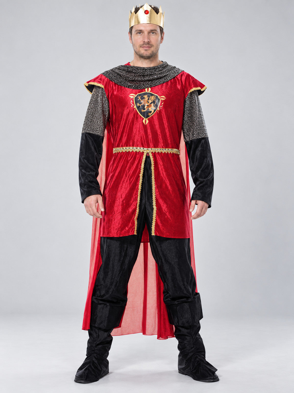 Roman-Style Carnival Costume with Crown and Cape