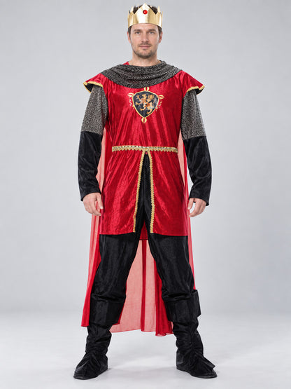 Roman-Style Carnival Costume with Crown and Cape