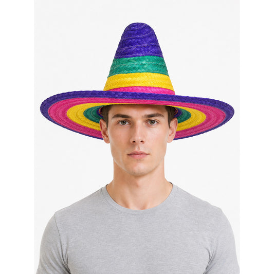 Purple Wide-Brim Carnival Hat