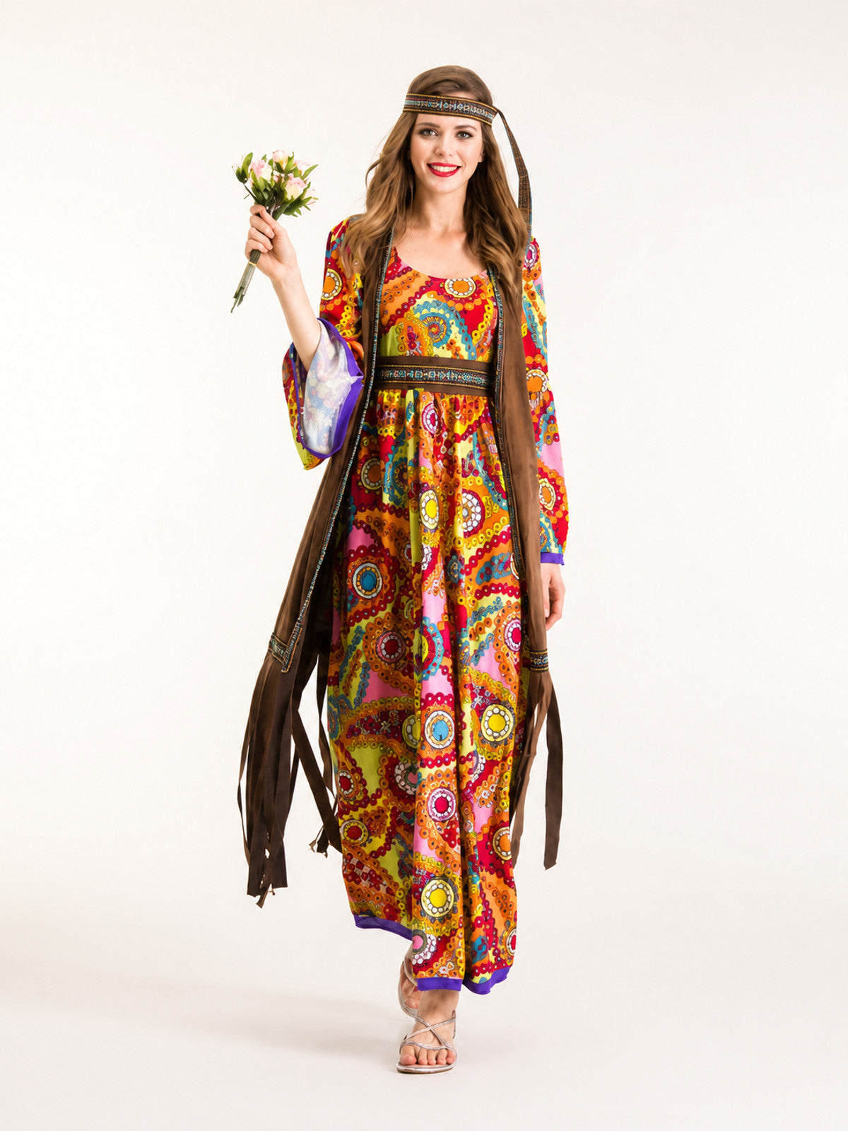 Hippie-Style Carnival Set with Multicolored Print main product view