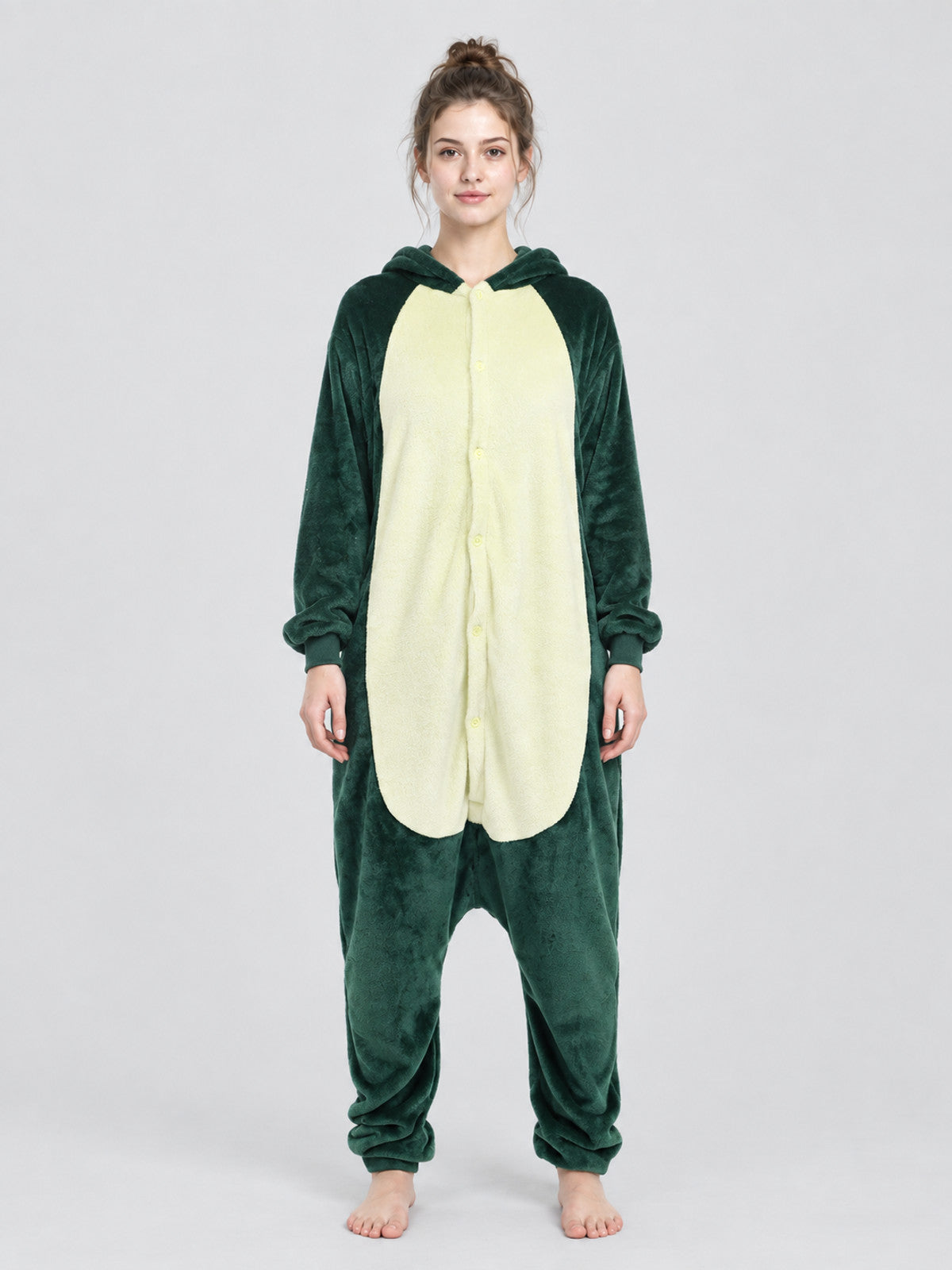 Hooded Pajama Jumpsuit, Dark Green