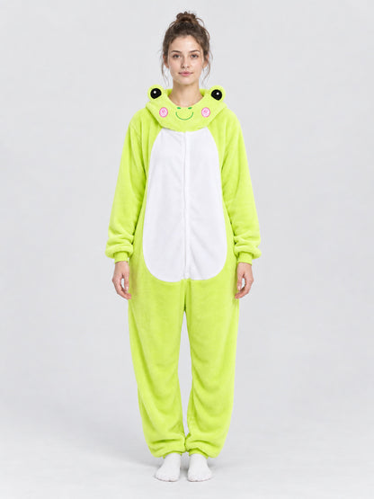 Frog Hooded Pajama Jumpsuit