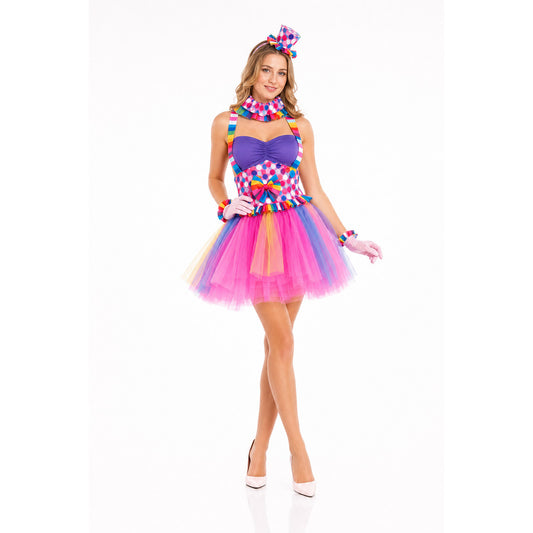 Clown Performance Costume: Dress with Accessories