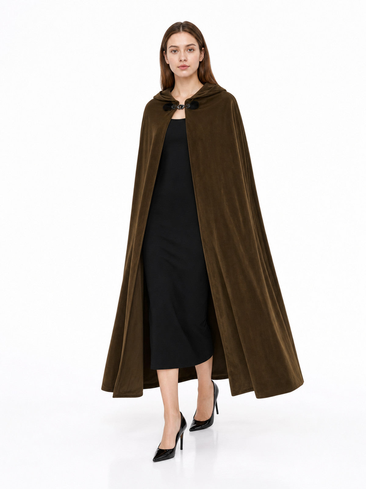 Brown Carnival Cloak with Hood