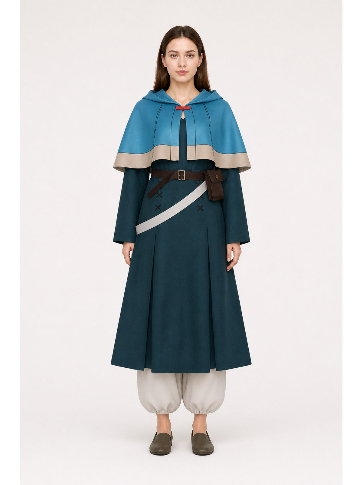 Marcille Cosplay Costume with Hood and Cape main product view
