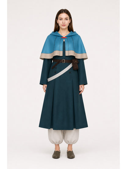 Marcille Cosplay Costume with Hood and Cape main product view