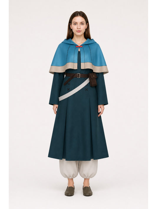 Marcille Cosplay Costume with Hood and Cape main product view