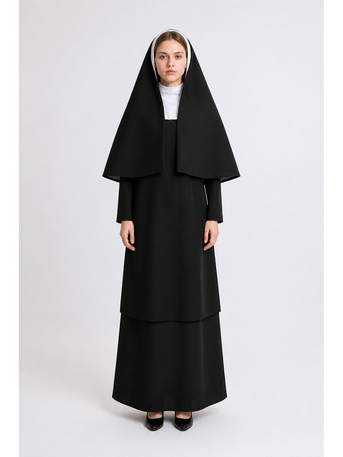 Carnival Nun Costume with White Headdress main product view