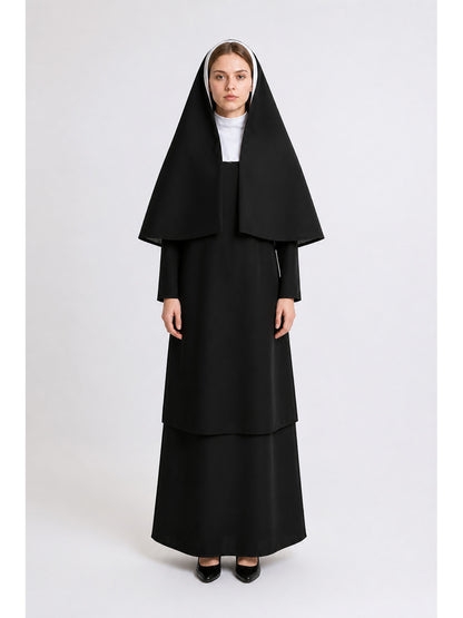 Carnival Nun Costume with White Headdress main product view