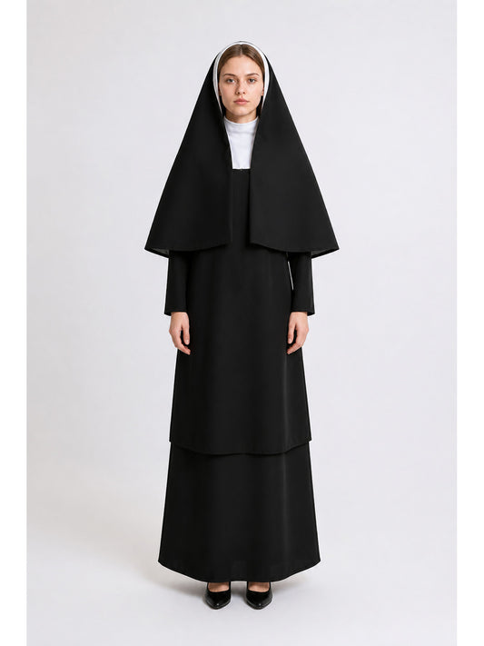 Carnival Nun Costume with White Headdress main product view