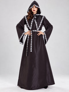 Witch Costume with Dress, Hood, and Belt