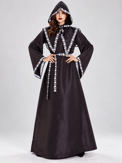 Witch Costume with Dress, Hood, and Belt