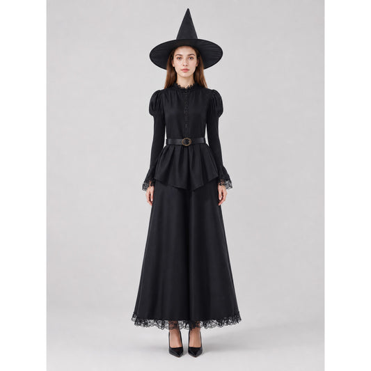 Halloween Witch Costume: Dress, Hat, and Belt