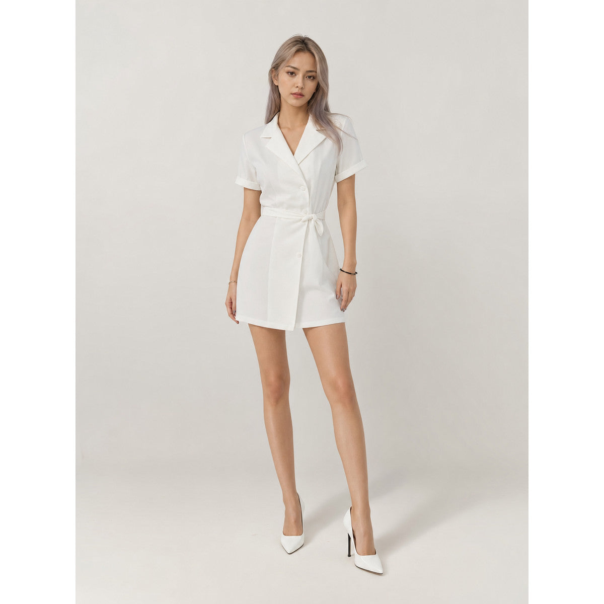 Women's Nurse Costume for Halloween and Cosplay on-model view