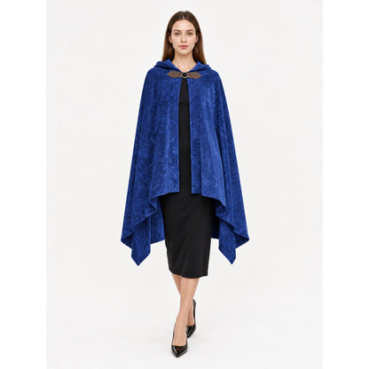 Blue Hooded Carnival Cloak for Cosplay