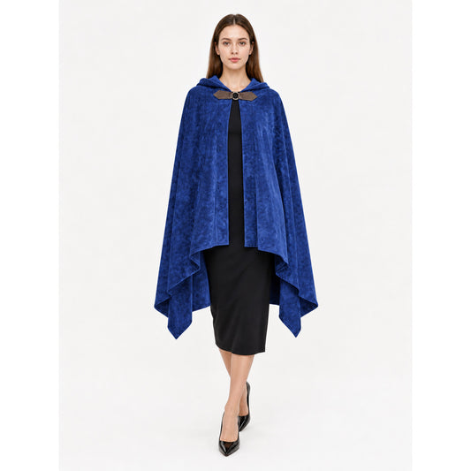 Blue Hooded Carnival Cloak for Cosplay