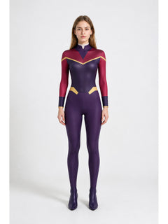 Red Cosplay Jumpsuit with Gold Accents