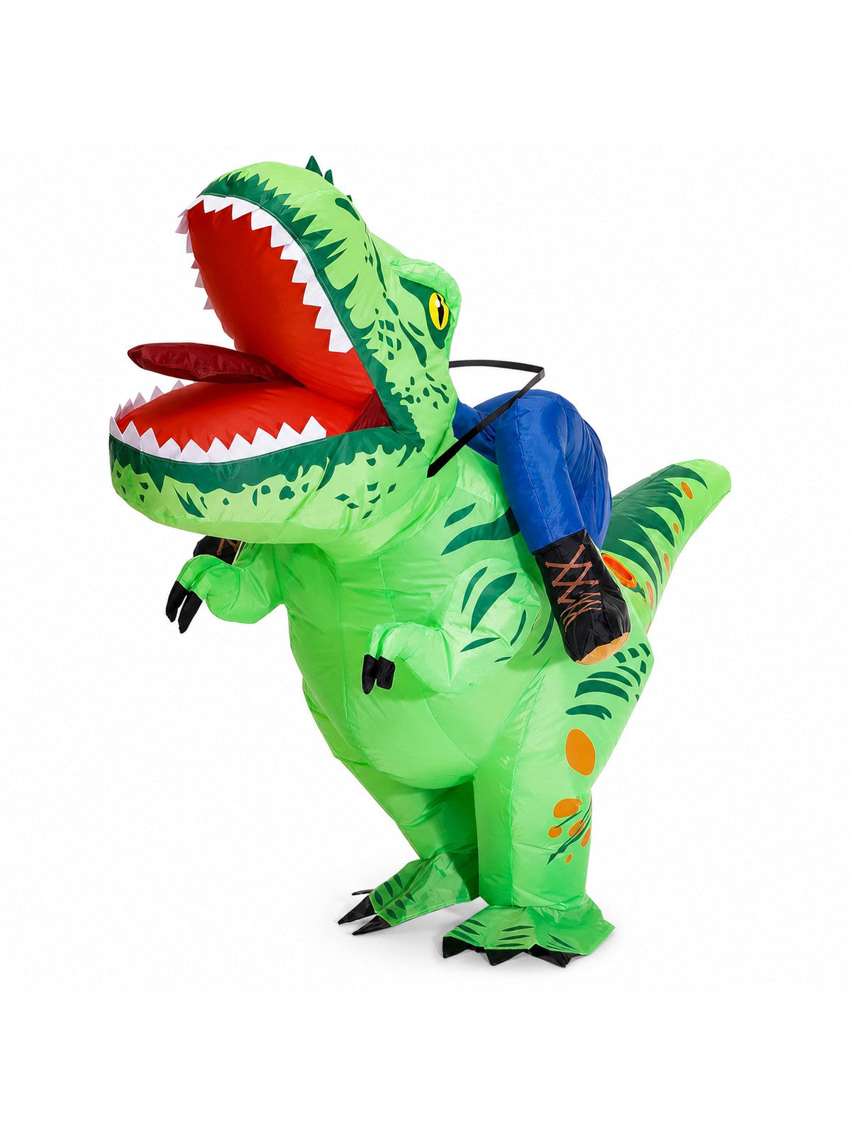 Inflatable T Rex Costume Funny Riding Dinosaur Outfit With Fan Halloween